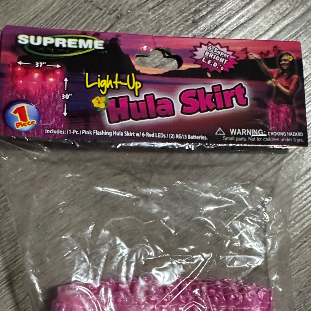 Supreme Pink LED Hula Skirt